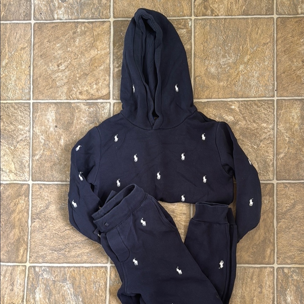 Polo by Ralph Lauren Kids Matching Set - Navy and White